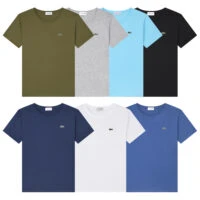 Lacoste חולצת טי לגברים Regular Fit עם לוגו תנין