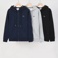 Lacoste קפוצ'ון רוכסן לגברים Classic Fit