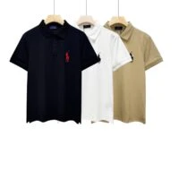Polo Ralph Lauren חולצת פולו קצרה לגברים עם לוגו רקום