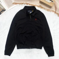 Polo Ralph Lauren ג'קט הרינגטון לגברים עם רוכסן ולוגו רקום