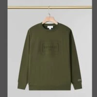 LACOSTE סווטשירט לגברים עם לוגו מובלט