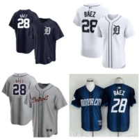 חולצת בייסבול אוהדים Detroit Tigers Báez 28
